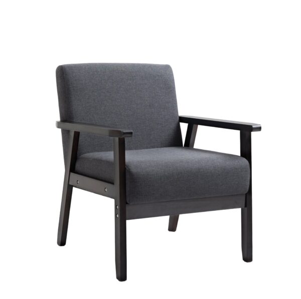 Bahamas - Linen Fabric Chair - Dark Gray