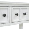 Rustic Entryway Console Table Long Sofa Table With Two Different Size Drawers And Bottom Shelf For Storage - Antique White - Image 18