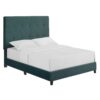 Queen Size Green Velvet Tufted Upholstered Platform Bed - Image 3