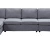 Hayden - Linen 7 Seat Reversible Modular Sectional Sofa Chaise - Light Gray - Image 3