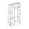 Modern Hall Tree With Hanging Storage - Rustic Oak - Image 2
