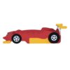 Twin Size Race Car-Shaped Platform Bed With Wheels - Red - Image 3