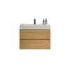 Alice - U041-Alice30-106 Bathroom Vanity With Sink, Large Storage Wall Mounted Floating Bathroom Vanity For Modern Bathroom - Oak / White - Image 4
