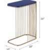 Aviena - Display & Utility Functioned Accent Table - Blue / Gold - Image 3