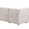 Nyhan - Upholstered Corner Sectional With Pull Out Loveseat And Storaged Chaise - Beige - Image 4