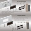60" Electric Fireplace, Recessed And Wall Mounted Fireplace - Antique Black - Image 8