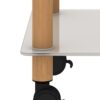 2 Piece Side Table, 2 Tier Space End Table, Modern Night Stand, Sofa Table, Side Table With Storage Shelve - White / Oak - Image 19