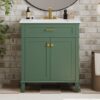 Bathroom Vanity With Ceramic Basin, Soft Close Door And Adjustable Shelves - Green - Image 18