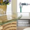 28" Round Tempered Glass Table Top Clear Glass 1 / 2" Thick Beveled Polished Edge - Transparent - Image 13