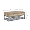 Brantley - Rectangular Coffee Table - Oak / Sandy Gray - Image 2