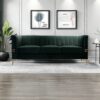 Fx-P82-Gr (Sofa) Velvet Sofa, Mid-Century Sofa Furniture Chesterfield Couch For Living Room - Green - Image 11