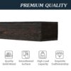 60" Rustic Wood Fireplace Mantel, Wall-Mounted & Floating Shelf For Home Decor - Espresso - Image 2