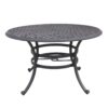 Round 4 Person 49" Long Aluminum Dining Set With Cushions - Navy Blue - Image 6