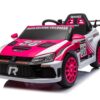 12V4A 20W*2 One Button Start, Forward And Backward, High And Low Speed, Music, Front Light, Power Display, Two Doors Can Open, 2.4G R / C, Seat Belt Four Wheel Absorber Kids Ride On Car - Pink - Image 4