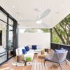 Wooden Ceiling Fan White 3 Solid Wood Blades Remote Control Reversible Dc Motor With LED Light - Matte White - Image 7