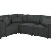 Melrose - Modular Sectional Sofa With Ottoman - Dark Gray - Image 2