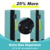 Contrast Color 3 Piece Luggage Set Hardside Spinner Suitcase With Tsa Lock 20" 24' 28" Available - Teal Blue - Image 4