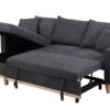 Colton - Woven Reversible Sleeper Sectional Sofa With Storage Chaise - Dark Gray - Image 5