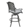 Outdoor Aluminum Swivel Barstools With Cushions (Set of 2) - Golden Gauze - Image 4