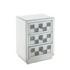Noralie - Mirrored Faux Diamonds Accent Table - Silver - Image 2