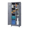 Metal Storage Cabinets, Cleaning Tool Cabinet With Locking Door, Tall Broom Tool Organizer And Storage, Large Storage Cabinet For Kitchen - Gray - Image 14
