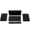 Wide Sofa With Jeweled Buttons Square Arm, 2 Pillows - Black - Image 10