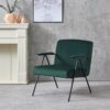 Cloth Leisure - Metal Frame Recliner, For Living Room And Bedroom - Green - Image 3