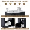 Modern Small Bathroom Vanity Cabinet With Ceramic Basin, Ample Storage, 1 Soft Close Door - Black - Image 6