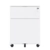 2 Drawer Mobile File Cabinet With Lock Steel File Cabinet For Legal / Letter / A4 / F4 Size / Home / Office Design - White - Image 6