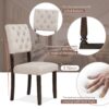 6 Piece Dining Table And Chair Set With Special-Shaped Legs And Foam-Covered Seat Backs&Cushions For Dining Room - Espresso - Image 6