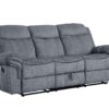 Zubaida - Two Tone Velvet 3 Piece Recliner Living Room Set - Gray - Image 3