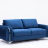 Wenona - Velvet 2 Pieces Living Room Set - Blue - Image 2