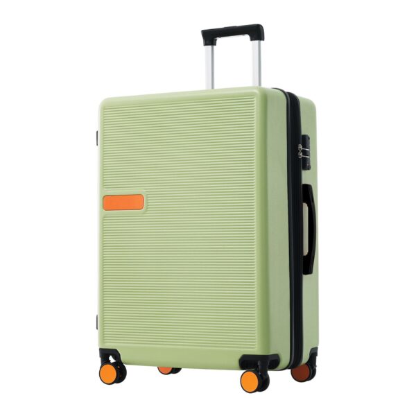 Contrast Color Hardshell Luggage 24" Expandable Spinner Suitcase With Tsa Lock Lightweight - Green