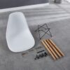5 Piece Dining Set, Kitchen Set, KD Chair, Table And Chair - White - Image 2