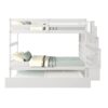 Twin Over Twin Bunk Beds With Twin Trundle And Stairway Storage Function - White - Image 8