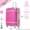 Hardshell Luggage With Tsa Lock, 28" Expandable Lightweight Suitcase With Spinner Wheels, Single Vintage Luggage - Pink - Image 2