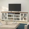 Hampton - TV Stand Console For TVs Up To 100" - Jasmine Whitewash / Barnwood - Image 7