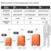 3 Piece Luggage Set Hardside Spinner Suitcase With Tsa Lock 20" 24" 28" Available - Orange - Image 6