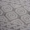 Guros - 2' X 8' Geometric Indoor / Outdoor Area Rug - Gray / White - Image 4