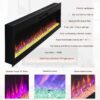 60" Electric Fireplace, Recessed And Wall Mounted Fireplace - Antique Black - Image 6