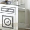 Noralie - Accent Table Mirrored Faux Dimaonds - Silver - Image 6