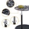 Orbit - End Table With Height Adjustable Marble Textured Top - Black - Image 5