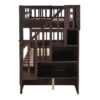 Stairway Twin Over Twin Bunk Bed With Three Drawers For Bedroom - Espresso - Image 10