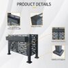 Air Conditioner Fence For Outdoor Units, Metal Privacy Fence Cover, Perfect To Conceal Air Conditioning Units, 3 Fence Panel - Charcoal - Image 5