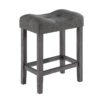 Lucian - 5 Piece Counter Height Pub Table With Tufted Linen Stools (Set of 5) - Gray - Image 3
