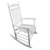 Balcony Porch Wood Adult Rocking Chair - White - Image 3