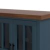 Nantucket - Fireplace TV Stand Console For TVs Up To 100" - Blue Denim, Whiskey - Image 6