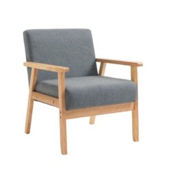 Bahamas - Linen Fabric Chair - Gray