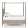 Queen Canopy Bedroom Set With A 2 Drawer Nightstand A Modern Dresser With Poster Mirror And A Door Chest - Sand - Image 2