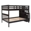 Full Over Full Stairway Bunk Bed With Storage And Guard Rail For Bedroom - Espresso - Image 2